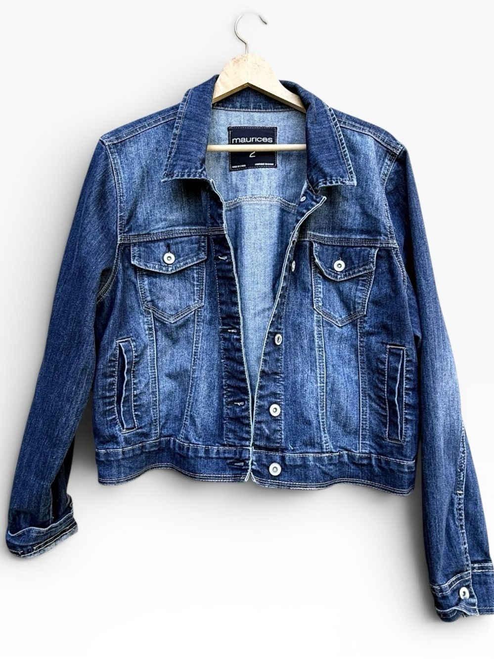 Mauirices Trucker Stretch Denim Jean Jacket 2XL size 2